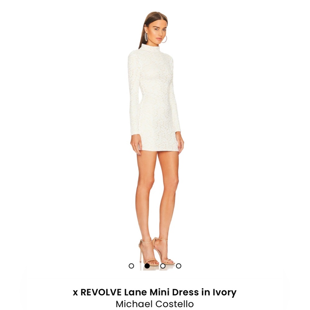 x Revolve Michael Costello White Lace Dress